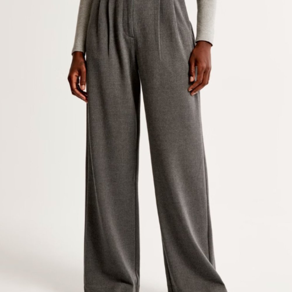 Abercrombie & Fitch Women's Tailored Wide Leg Pants, Size L